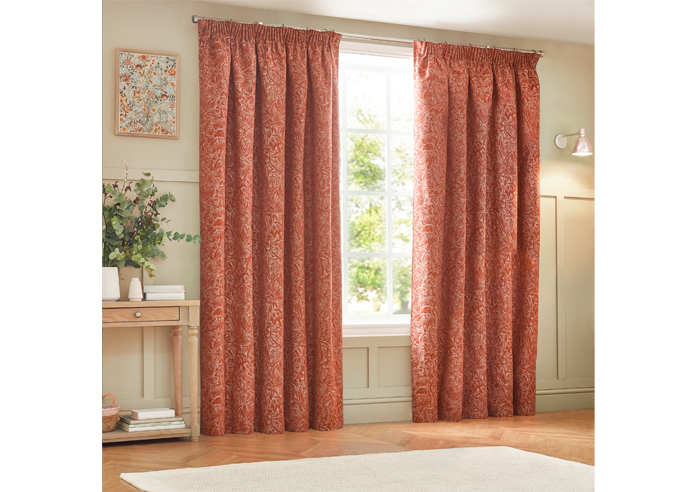 Grantley Pencil Pleat, Brick - Ready Made Curtains - Image 7